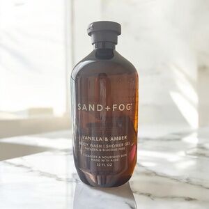Sand + Fog Vanilla & Amber Body Wash Shower Gel 32 oz • New • Aloe Nourishing